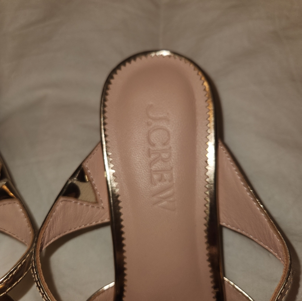 J Crew Gold Strappy Sandals - Picture 7 of 7